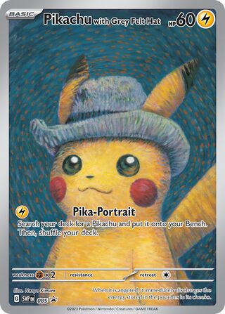 Pikachu with Grey Felt Hat - SV Black Star Promos - 085 - Full art - Sealed - Promo - #025