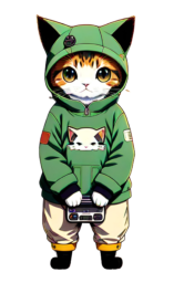 Cute Cat Gamer Desktop Icon
