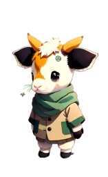 Cute Traveler Cow Desktop Icon
