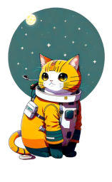 Cute Astronaut Cat Desktop Icon