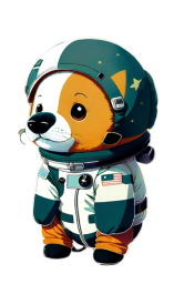 Cute Astronaut Dog Desktop Icon