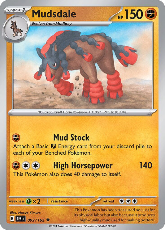 Mudsdale - Temporal Forces - 092/162 - Non Holo - Near Mint - Uncommon - #750