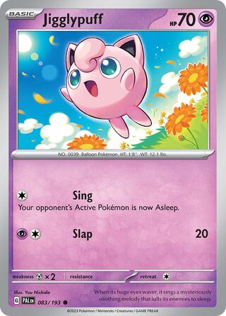 Jigglypuff - Paldea Evolved - 083/193 - Non Holo - Near Mint - Common - #039