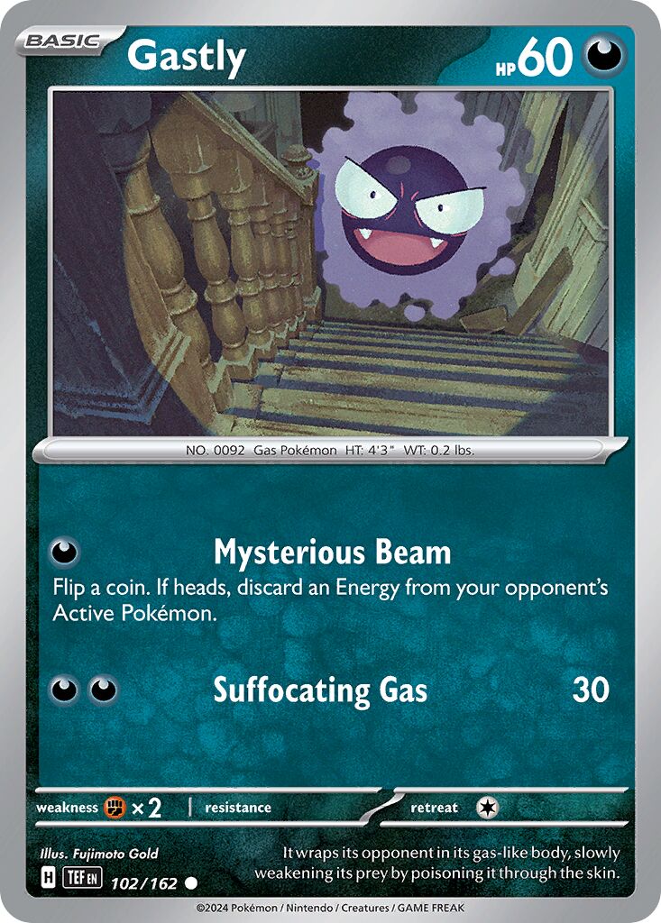 Gastly - Temporal Forces - 102/162 - Non Holo - Near Mint - Common - #092