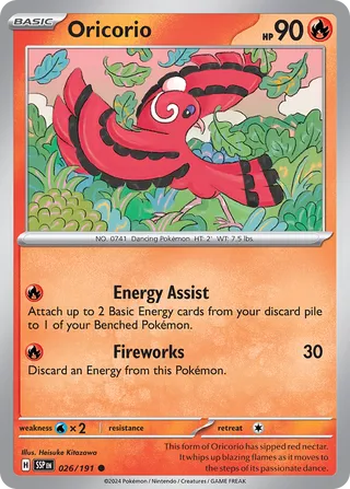 Oricorio - Surging Sparks - 026/191 - Non Holo - Near Mint - Common - #741