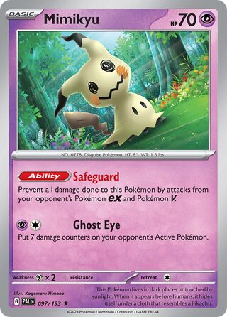 Mimikyu - Paldea Evolved - 097/193 - Holo - Near Mint - Rare - #778