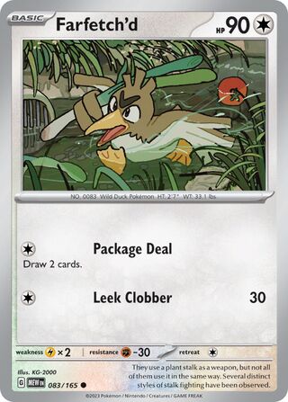 Farfetch'd - 151 - 083/165 - Non Holo - Near Mint - Common - #083