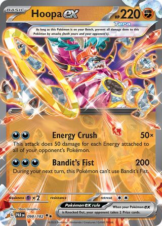 Hoopa EX - Paradox Rift - 098/182 - Full Art - Near Mint  - Double Rare - #720