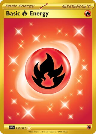 Basic Fire Energy - Obsidian Flames - 230/197 - Holo - Near Mint - Hyper Rare