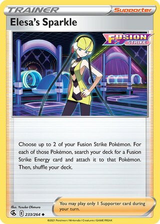 Elesa's Sparkle - Fusion Strike - 233/264 - Non Holo - Near Mint - Uncommon