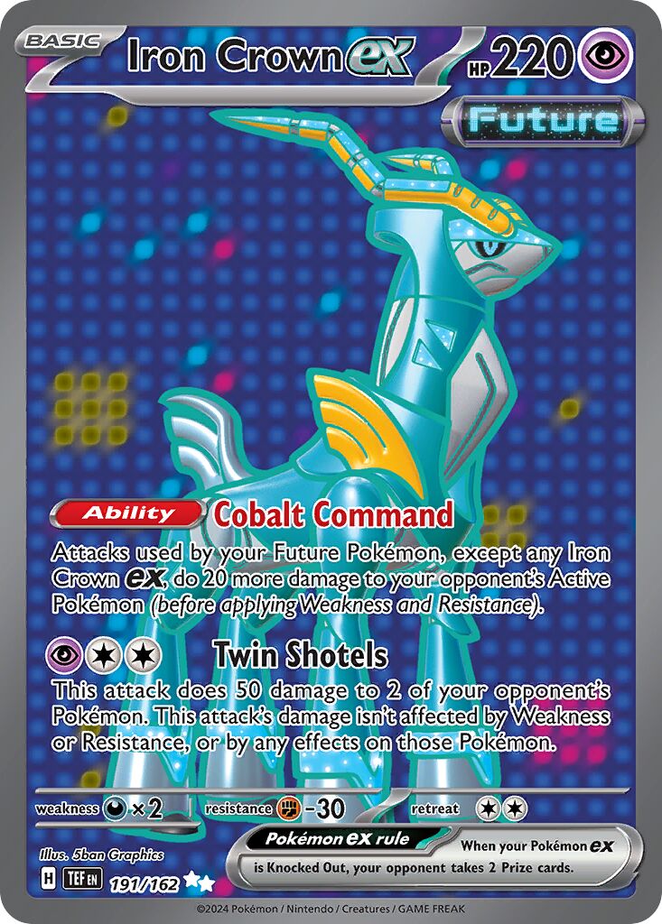 Iron Crown EX - Temporal Forces - 191/162 - Full Art - Near Mint - Ultra Rare - #1023