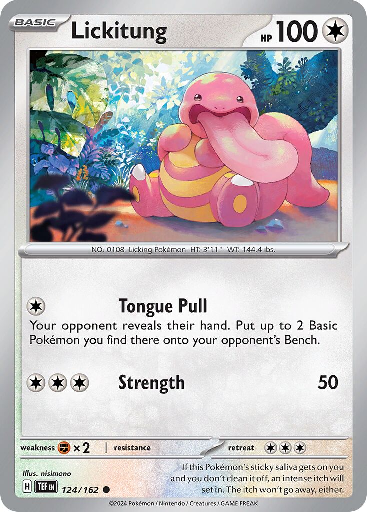 Lickitung - Temporal Forces - 124/162 - Non Holo - Near Mint - Common - #108