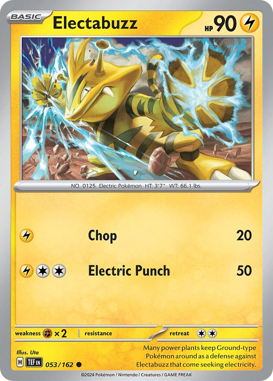 Electabuzz - Temporal Forces - 053/162 - Non Holo - Near Mint - Common - #125