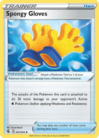 Spongy Gloves - Fusion Strike - 243/264 - Reverse Holo - Near Mint - Uncommon