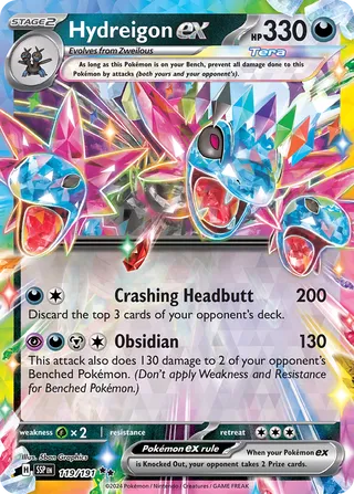 Hydreigon EX - Surging Sparks - 119/191 - Holo - Near Mint - Double Rare - #635