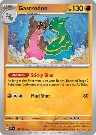 Gastrodon - Surging Sparks - 107/191 - Holo - Near Mint - Rare - #423