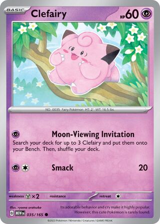 Clefairy - 151 - 035/165 - Non Holo - Near Mint - Common - #035