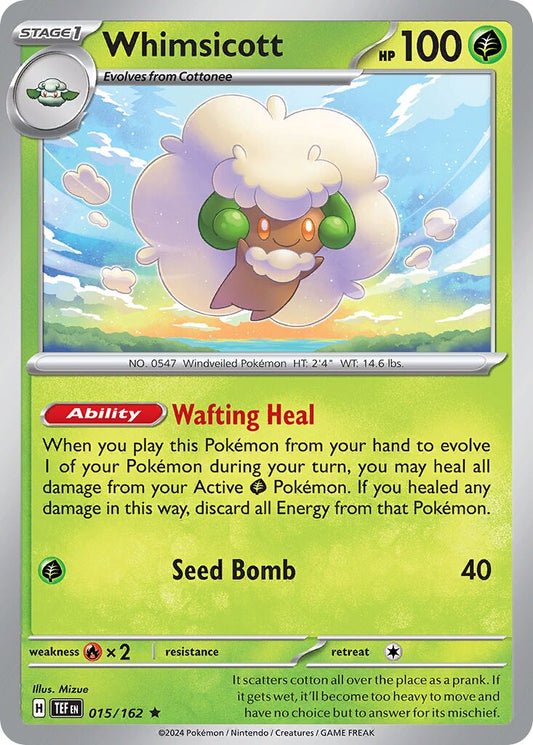 Whimsicott - Temporal Forces - 015/162 - Holo - Near Mint - Rare - #547