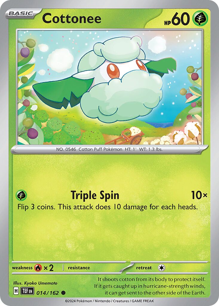 Cottonee - Temporal Forces - 014/162 - Non Holo - Near Mint - Common - #546