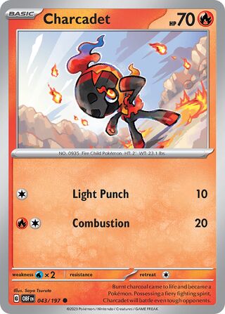 Charcadet - Obsidian Flames - 043/197 - Non Holo - Near Mint - Common - #935