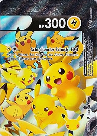 Pikachu V-Union - SWSH Black Star Promos - SWSH140 - Holo - Near Mint - Promo - #025 - GERMAN