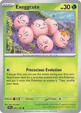 Exeggcute - Surging Sparks - 001/191 - Non Holo - Near Mint - Common - #102