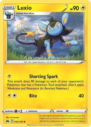 Luxio - Crown Zenith - 042/159 - Non Holo - Near Mint - Uncommon - #404