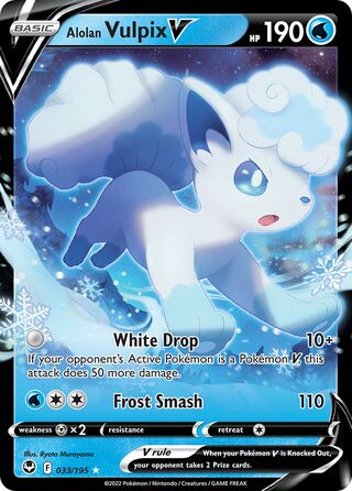 Alolan Vulpix - Silver Tempest - 033/195 - Full Art - Sealed - Promo - #037