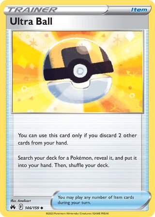 Ultra Ball - Crown Zenith - 146/159 - Non Holo - Near Mint - Uncommon