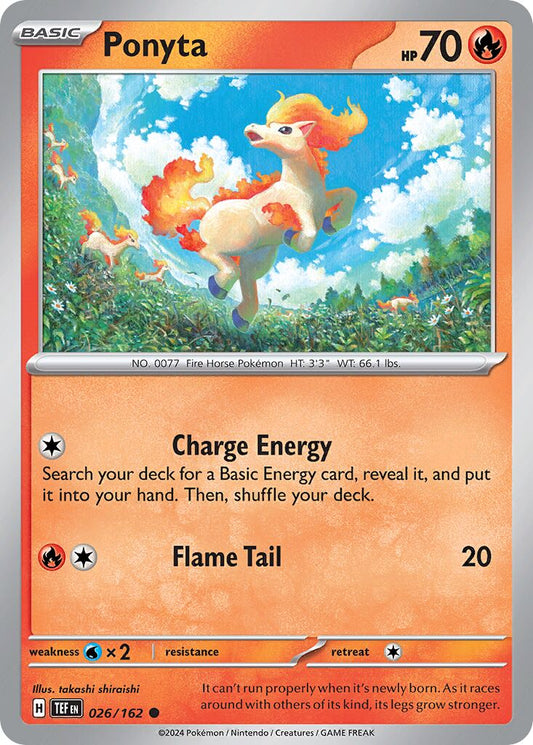 Ponyta - Temporal Forces - 026/162 - Non Holo - Near Mint - Common - #077