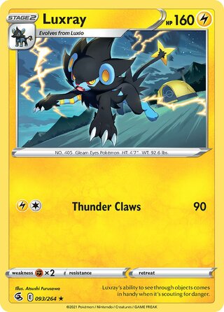 Luxray - Fusion Strike - 093/264 - Non Holo - Near Mint - Rare - #405