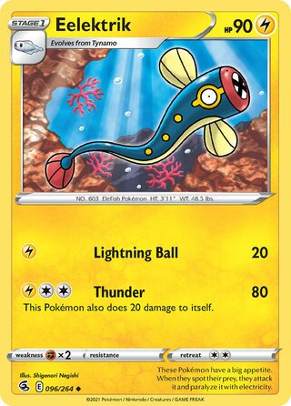 Eelektrik - Fusion Strike - 096/264 - Non Holo - Near Mint - Uncommon - #603