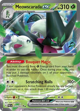 Meowscarada EX - Paldea Evolved - 015/193 - Non Holo - Near Mint - Double Rare - #908