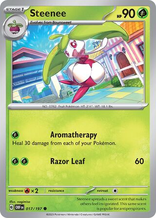 Steenee - Obsidian Flames - 017/197 - Non Holo - Near Mint - Common - #762