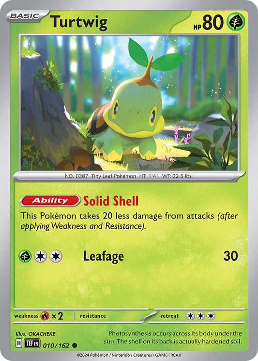 Turtwig - Temporal Forces - 010/162 - Non Holo - Near Mint - Common- #387