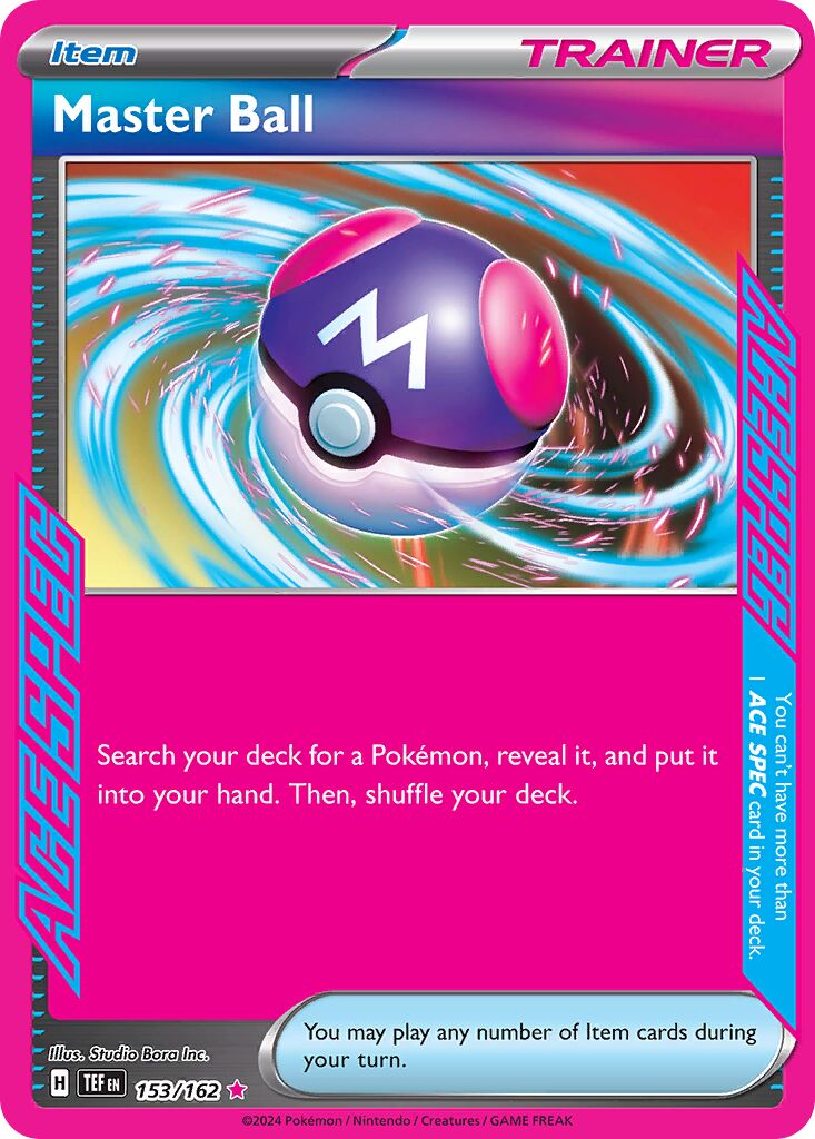 Master Ball - Temporal Forces - 153/162 - Holo - Near Mint - ACE SPEC Rare