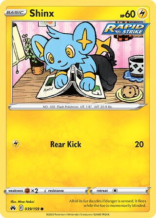 Shinx - Crown Zenith - 039/159 - Non Holo - Near Mint - Common - #403