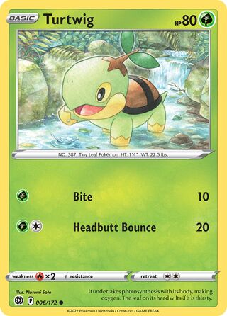 Turtwig - Brilliant Stars - 006/216 - Non Holo - Near Mint - Common - #387