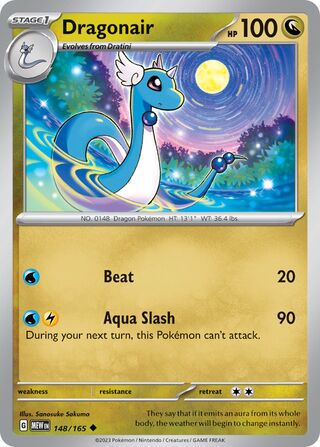 Dragonair - 151 - 148/165 - Non Holo - Near Mint - Uncommon - #148