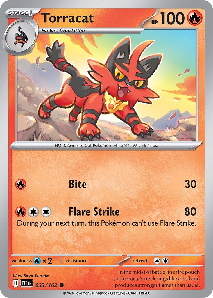 Torracat - Temporal Forces - 033/162 - Non Holo - Near Mint - Common - #726