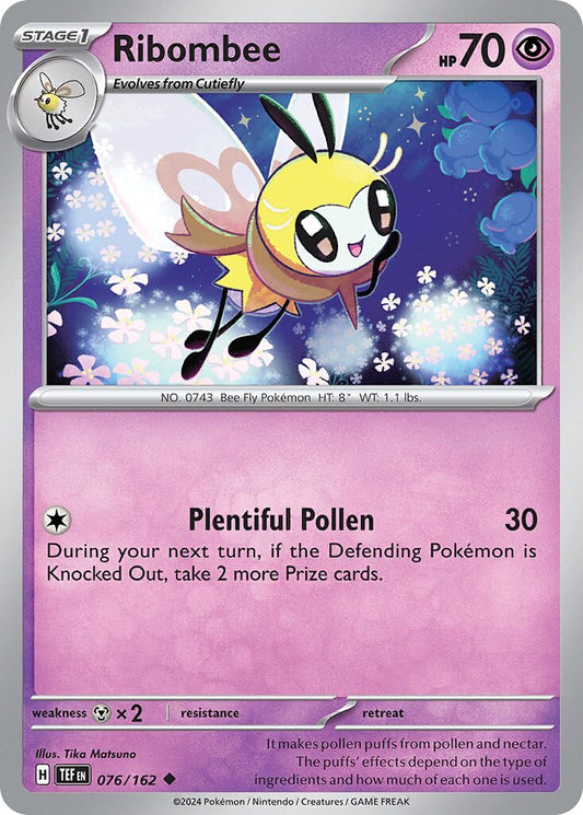 Ribombee - Temporal Forces - 076/162 - Non Holo - Near Mint - Uncommon - #743