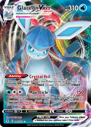 Glaceon VMAX - Evolving Skies - 041/203 - Full Art - Sealed - Promo - #471