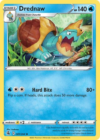 Drednaw - Fusion Strike - 081/264 - Non Holo - Near Mint - Uncommon - #834