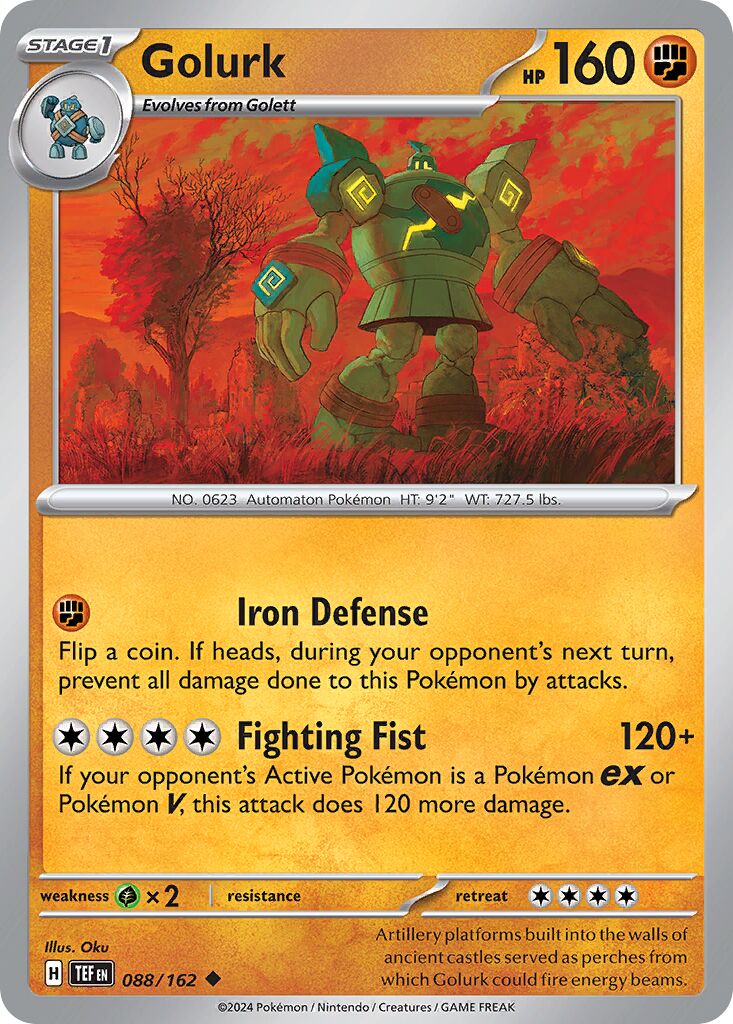 Golurk - Temporal Forces - 088/162 - Non Holo - Near Mint - Uncommon - #623