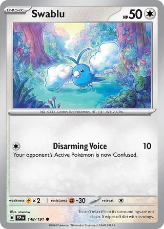 Swablu - Surging Sparks - 148/191 - Non Holo - Near Mint - Common - #333