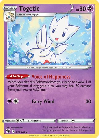 Togetic - Astral Radiance - 056/189 - Non Holo - Near Mint - Uncommon - #176