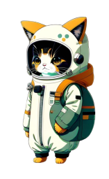 Cute Astronaut Cat Desktop Icon