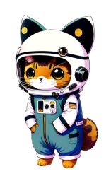 Cute Astronaut Cat Desktop Icon