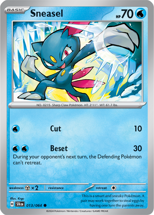 Sneasel - Shrouded Fable - 013/064 - Non Holo - Near Mint - Common - #215