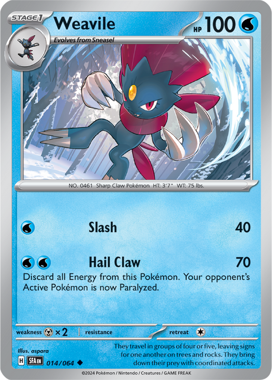 Weavile - Shrouded Fable - 014/064 - Non Holo - Near Mint - Uncommon - #461